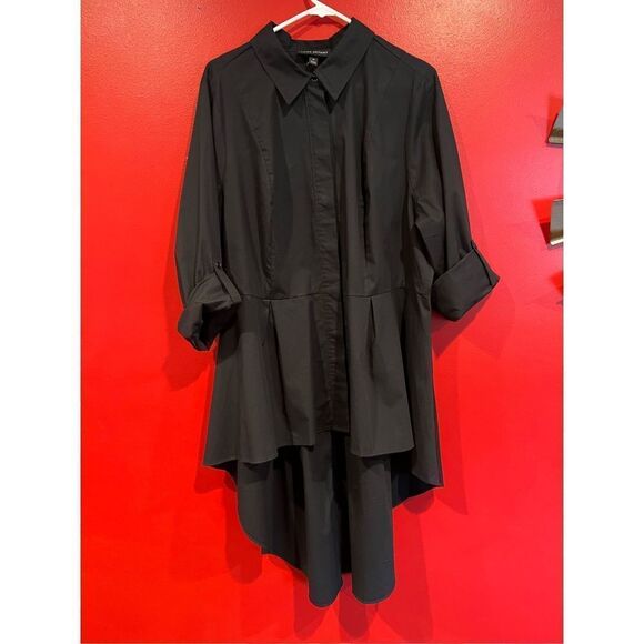 Lane Bryant Extreme Peplum Tunic Women’s Long sleeves with roll tabs Shirt - Picture 11 of 17